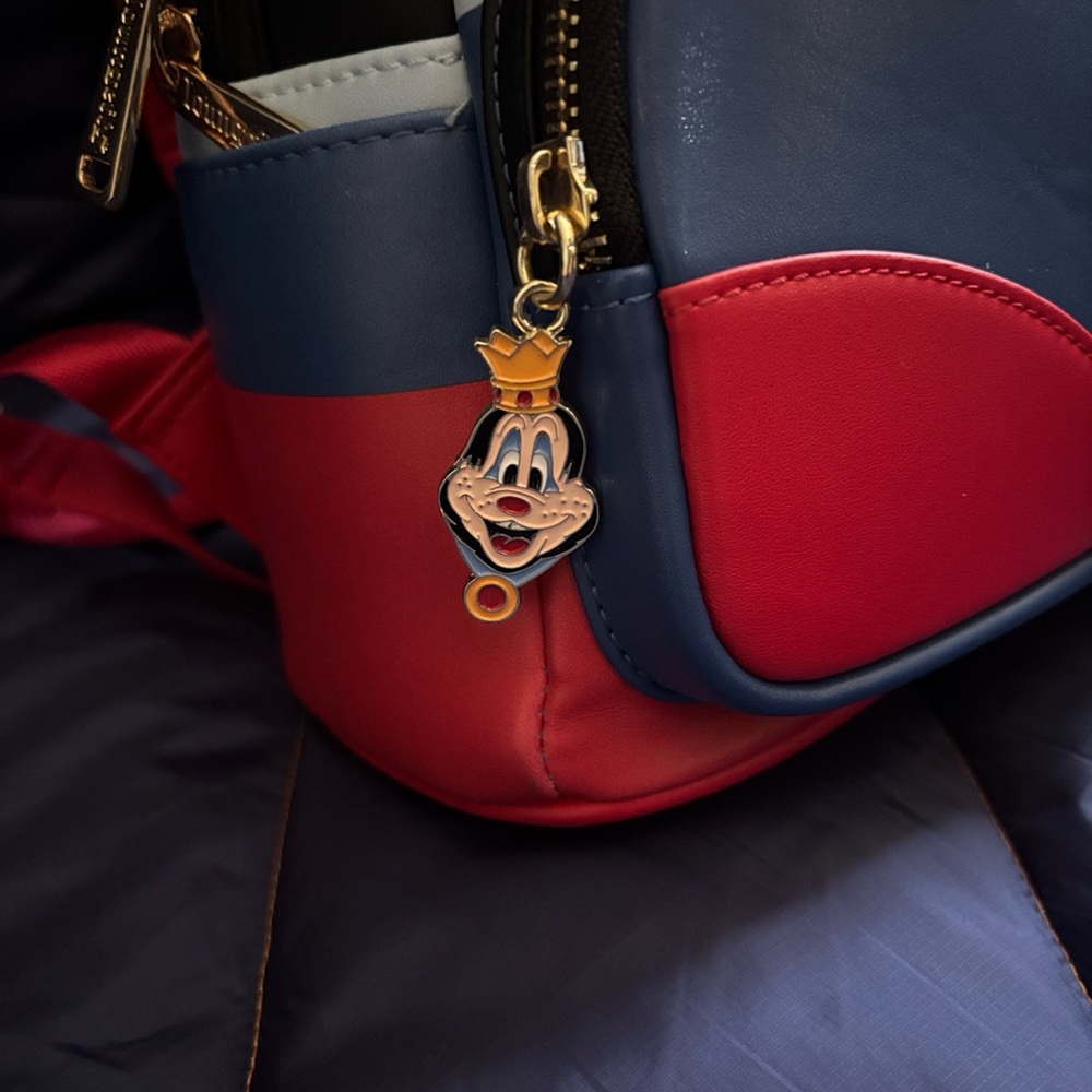 Minnie Mouse Brave Little Tailor Princess Loungefly Backpack - Red, Blue, Black - Picture 4 of 12